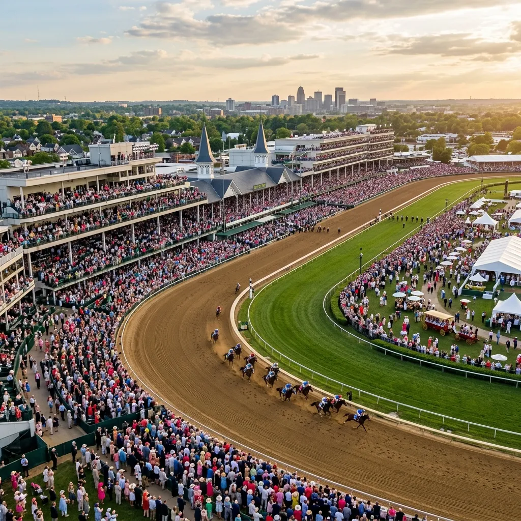 Churchill Downs on Kentucky Derby day