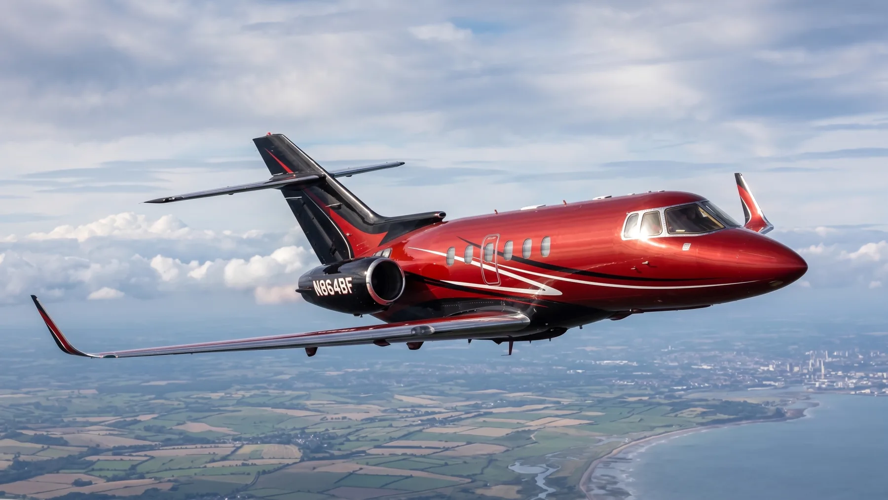 N864BF — 2002 Hawker 800XP in flight