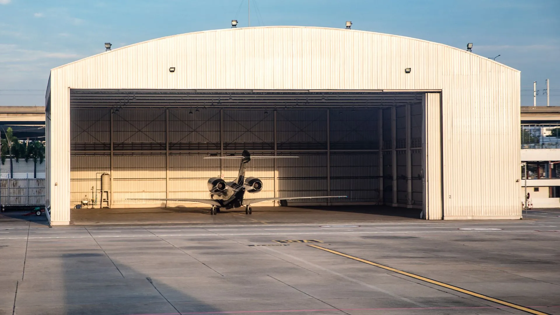 Private jet positioned for sale