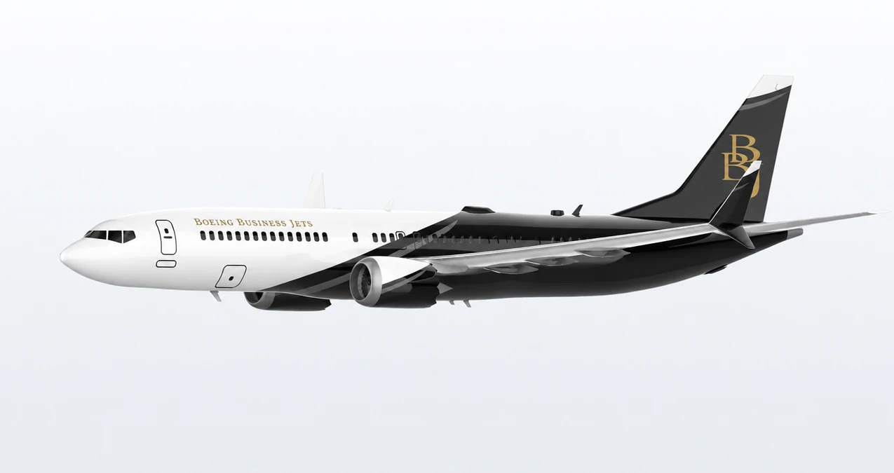 Boeing BBJ MAX 8 side profile