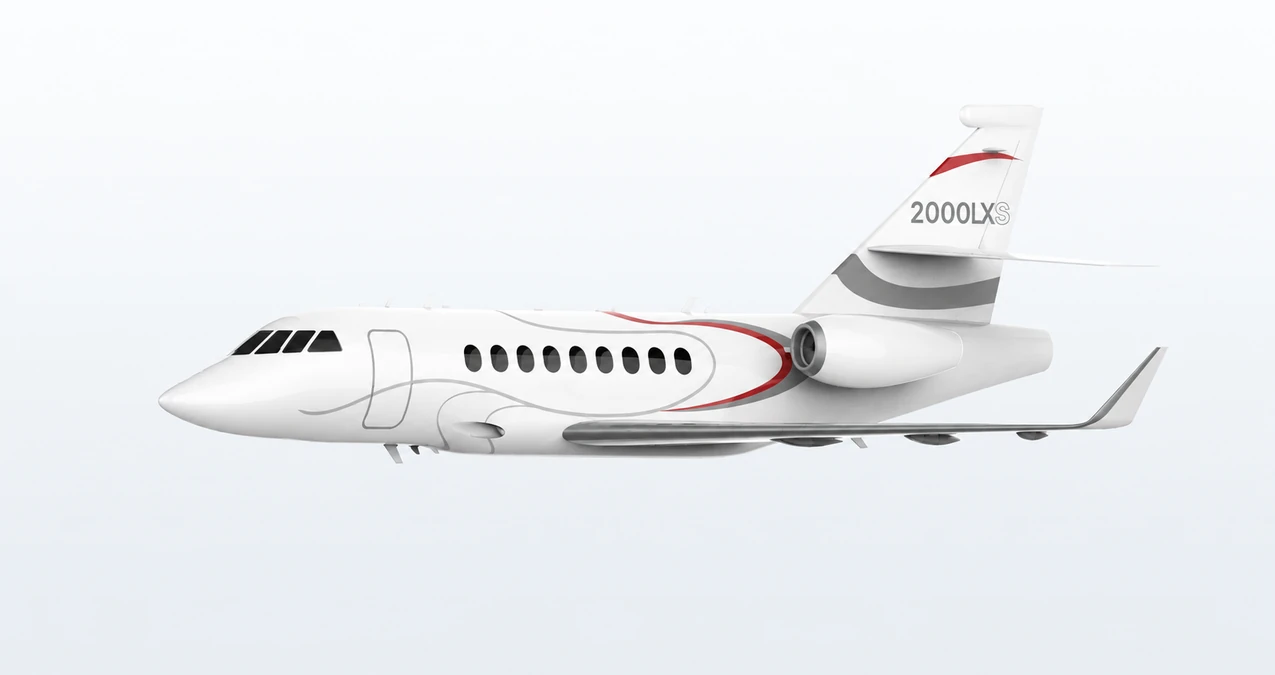 Dassault Falcon 2000LXS side profile