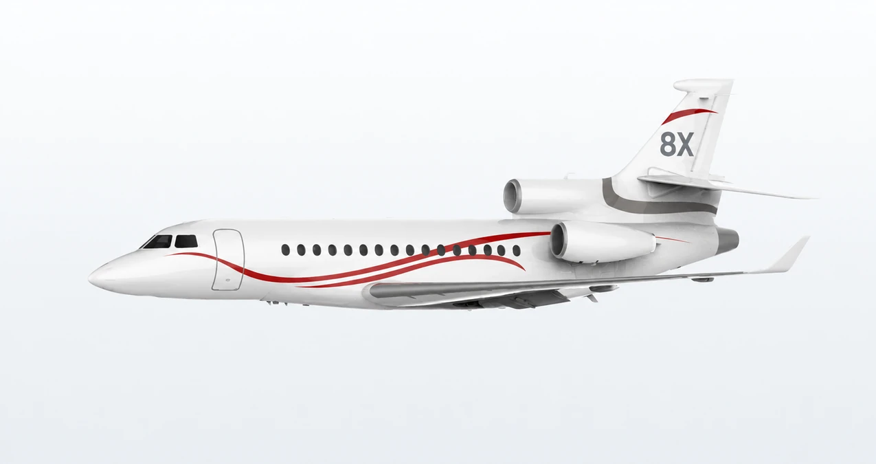 Dassault Falcon 8X side profile