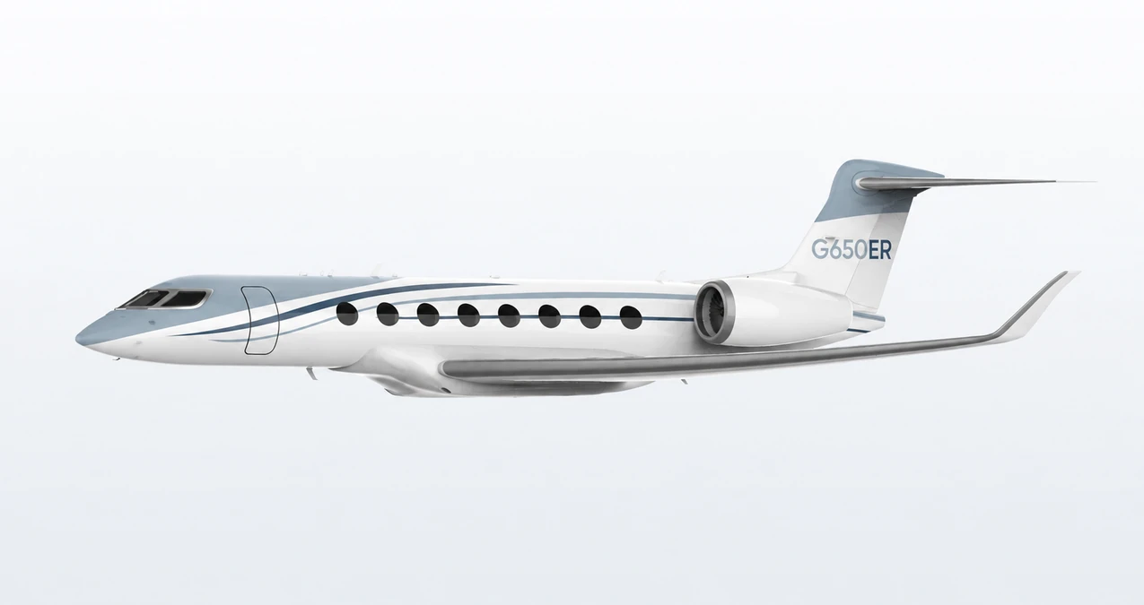 Gulfstream G650ER side profile